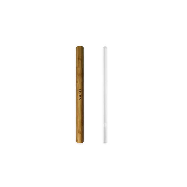 VASO Premium Glass Straw & Bamboo Case Set (No Printed VASO Logo)