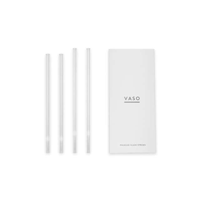 VASO Mixed Premium Glass Straws 4 Pack (No Printed VASO Logo)